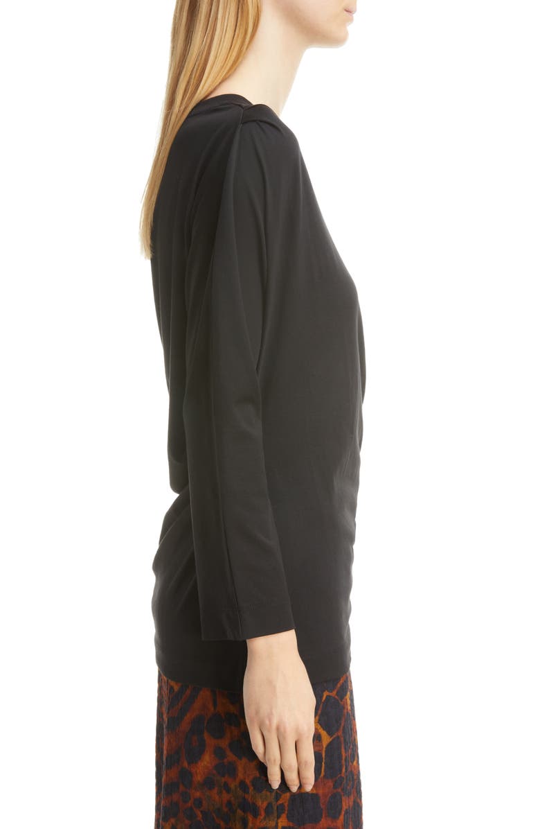 Dries Van Noten Helfar Draped Jersey Top, Alternate, color, 