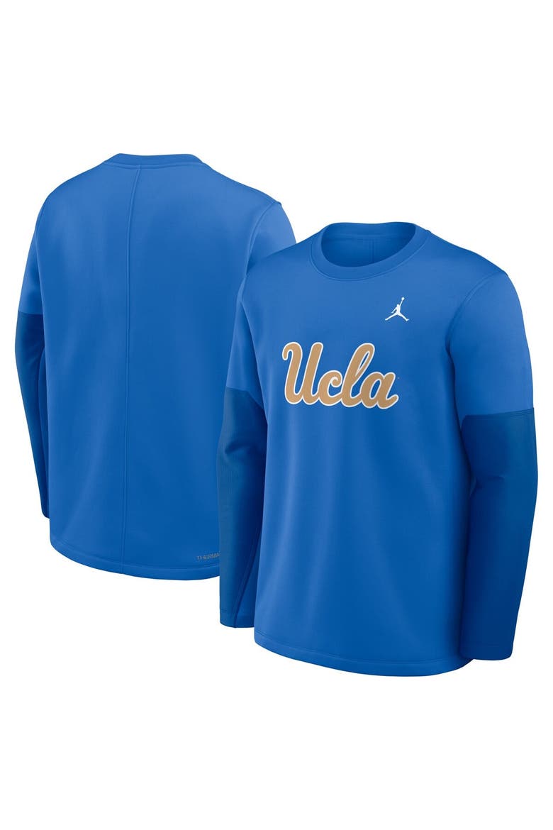 Men's Jordan Brand Blue UCLA Bruins 2025 Sideline Coach Therma-FIT Long Sleeve T-Shirt, Alternate, color, Blue
