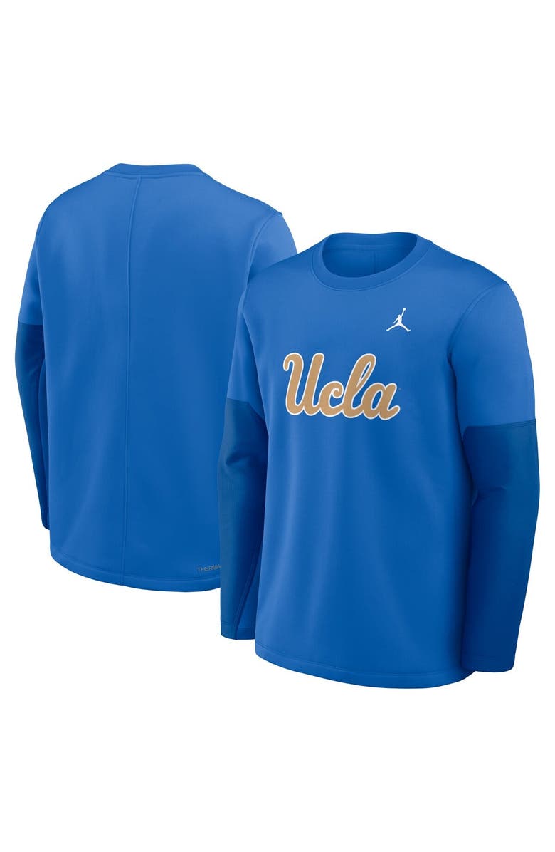 Jordan Brand Men's Jordan Brand Blue UCLA Bruins 2025 Sideline Coach Therma-FIT Long Sleeve T-Shirt, Alternate, color, Blue