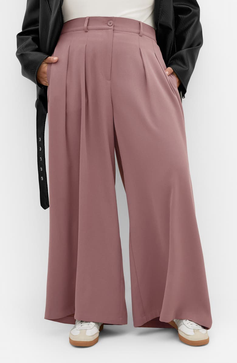City Chic Abbie Wide Leg Pants, Main, color, Cinnamon