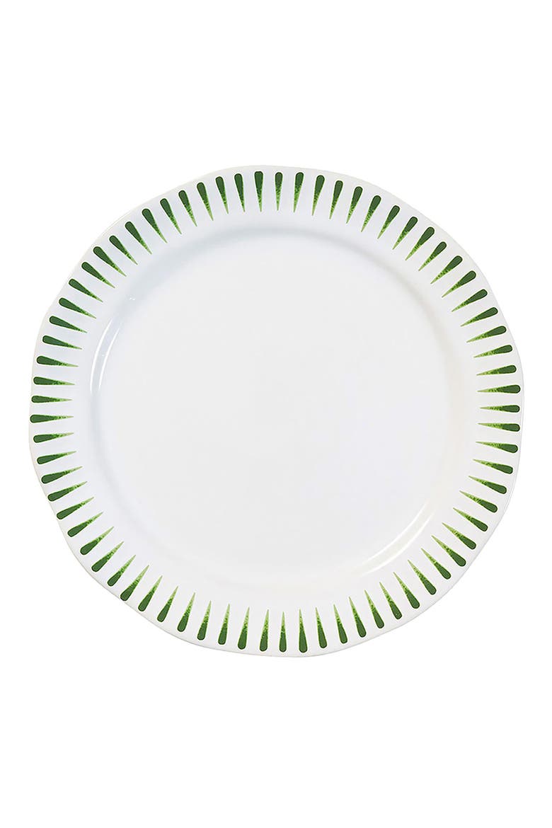 Sitio Stripe Salad Plate, Main, color, BASIL