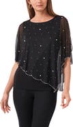 Chaus Embellished Asymmetric Overlay Top