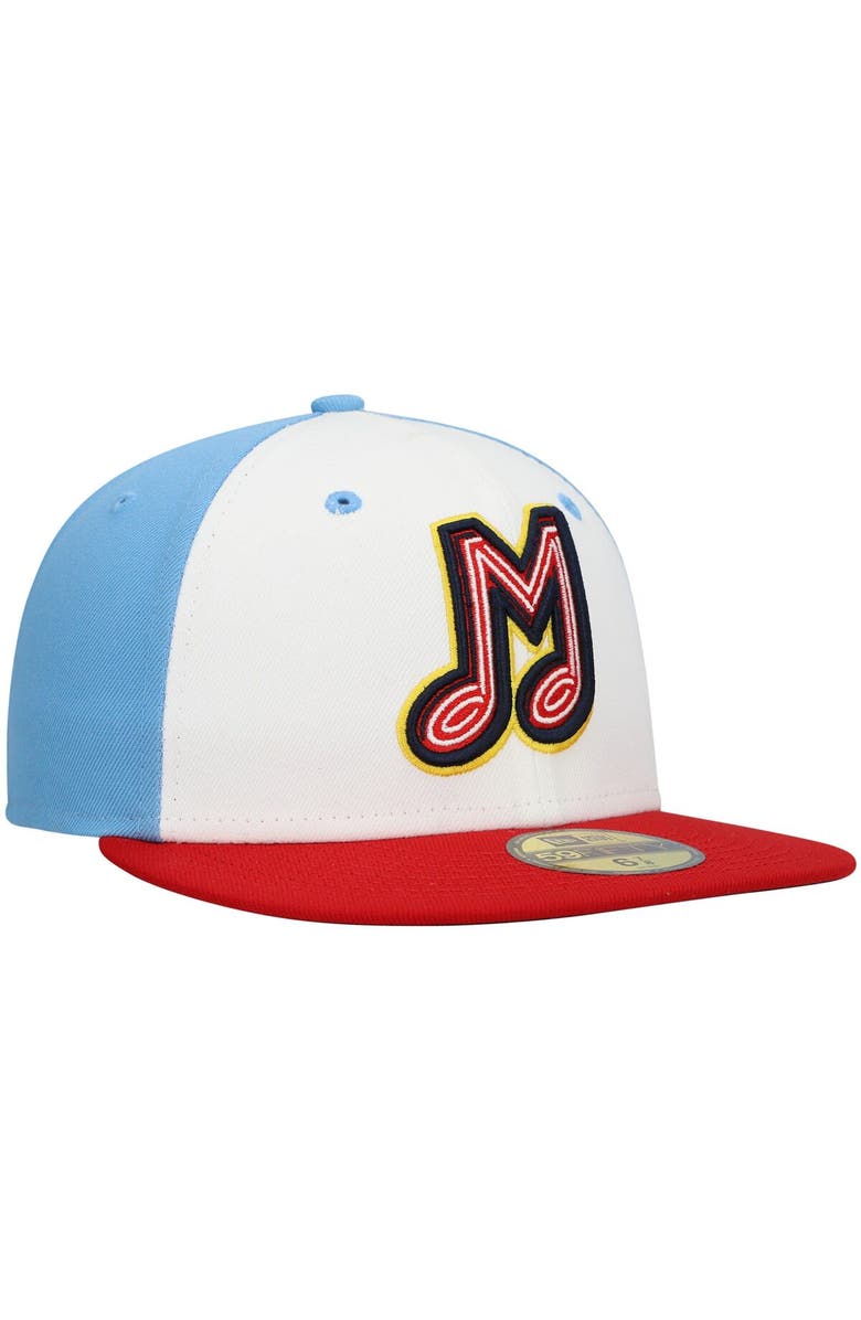 New Era Men's New Era White Memphis Redbirds Authentic Collection Team Alternate 59FIFTY Fitted Hat, Alternate, color, White