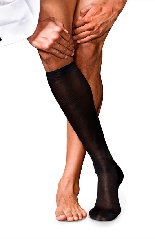Shop Falke Silk Blend Knee High Socks In Black