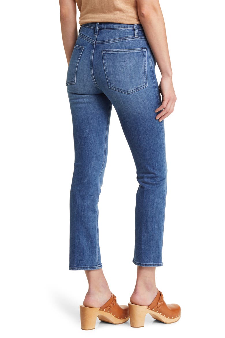 Le High Ripped Straight Leg Jeans, Alternate, color, CROSSINGS