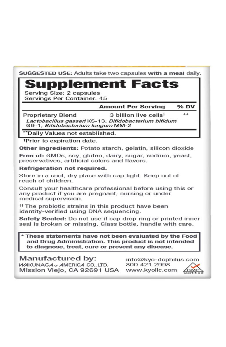 Kyolic Kyo-Dophilus Daily Probiotic, Immune health & digestive support, 90 Caps, Alternate, color,