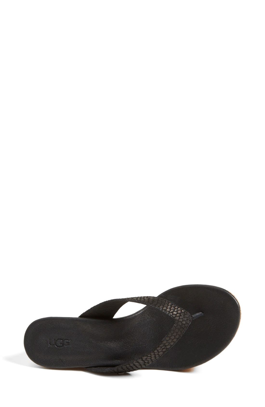 UGG<sup>®</sup> Australia 'Natassia Mar' Platform Wedge Thong Sandal, Alternate, color, 