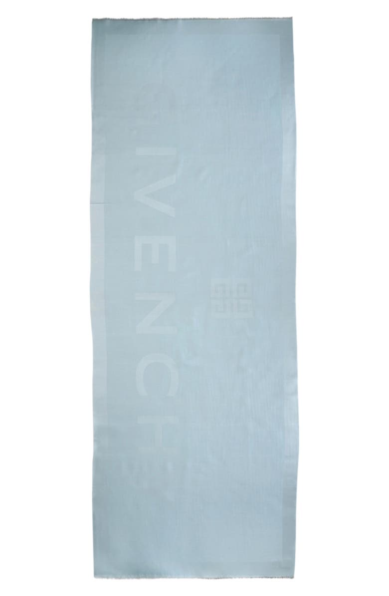 Givenchy 4G Reversible Wool Scarf, Main, color, Ice Blue