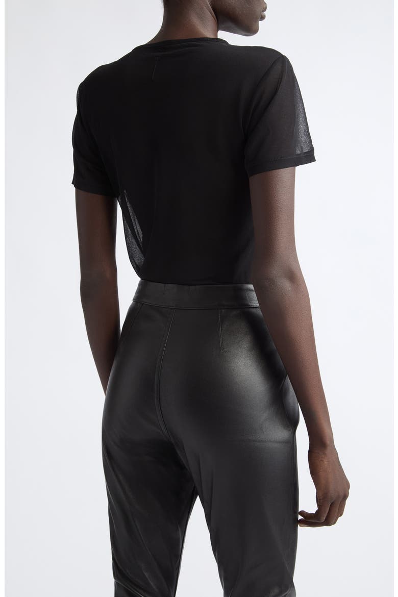 Crepe Jersey T-Shirt, Alternate, color, BLACK