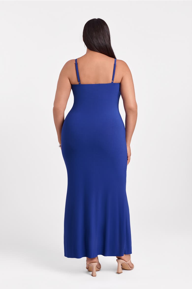 Sculpting Shapewear Scoop Neck Cami Maxi Dress, Alternate, color, Indigo