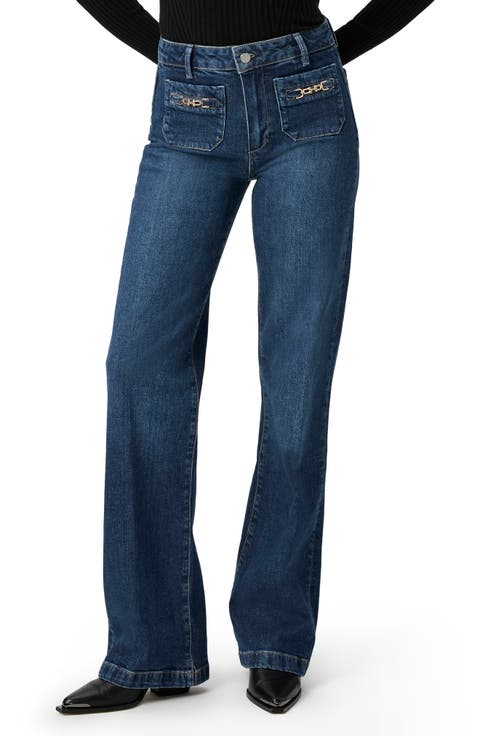 Leenah Clasp Pocket Wide Leg Jeans (Savon)