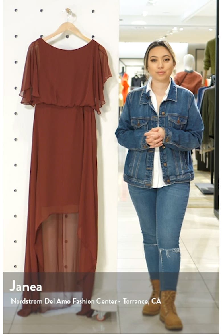 Flutter Sleeve High/Low Chiffon Gown video