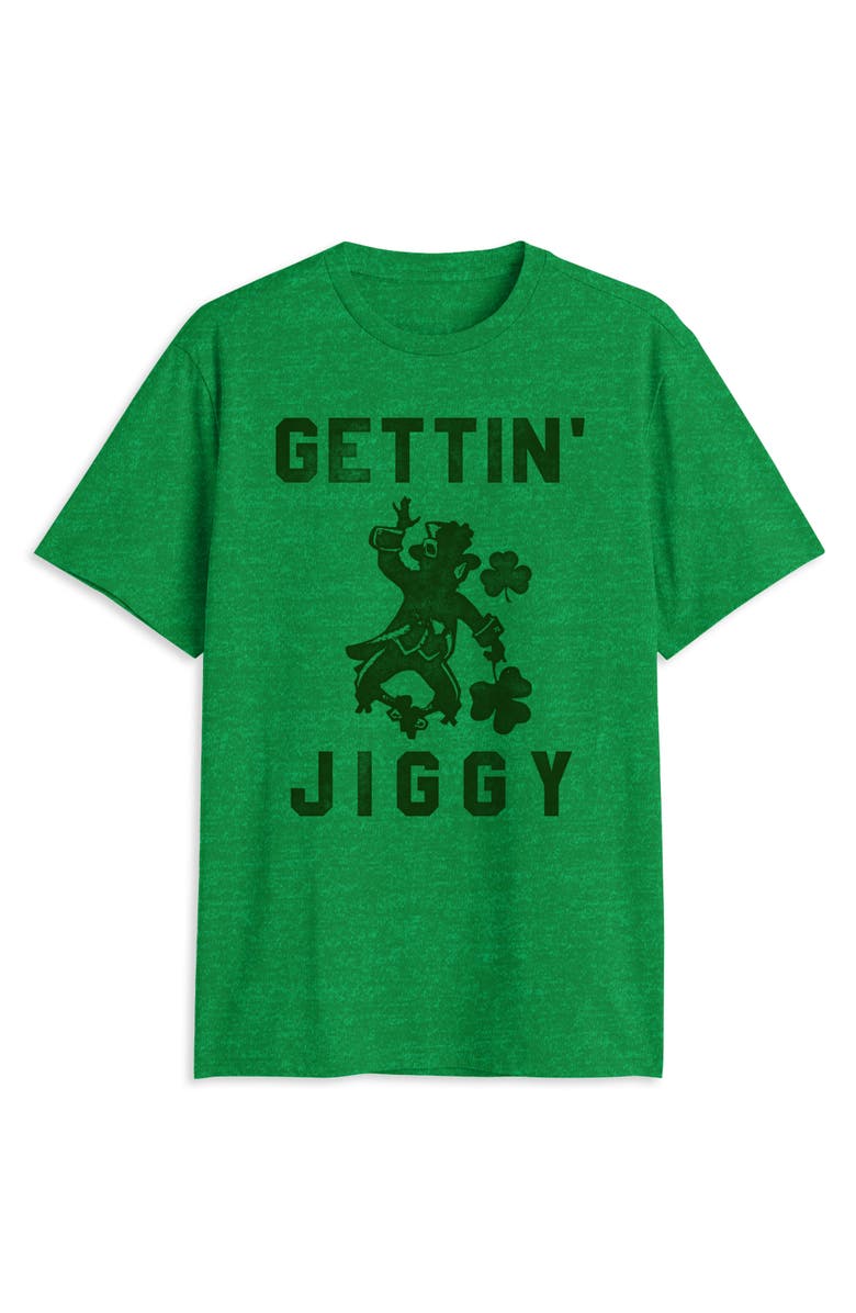 True Nation by DXL Big & Tall Gettin' Jiggy With It Graphic Tee, Main, color, Kelly Heather