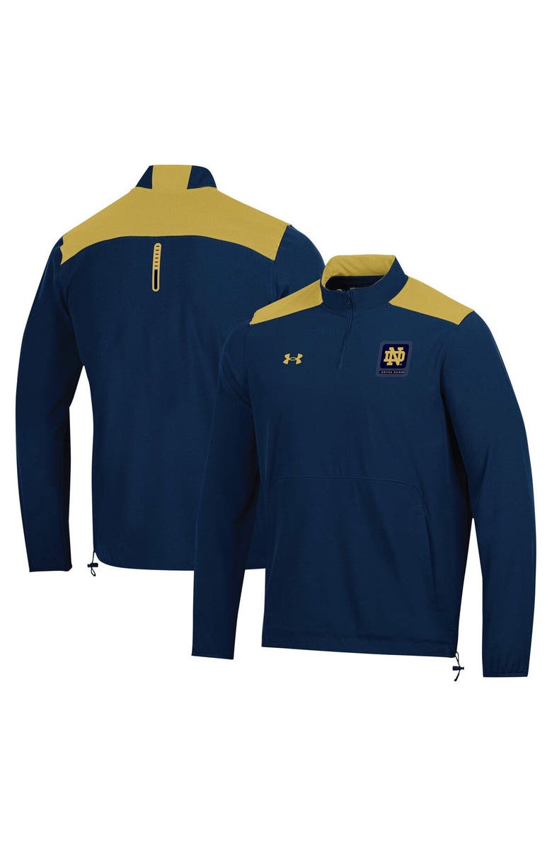 Under Armour Men's Under Armour Navy Notre Dame Fighting Irish 2023 Motivate Half-Zip Top, Main, color, 