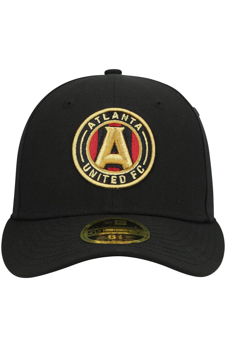 New Era Men's New Era Black Atlanta United FC Primary Logo Low Profile 59FIFTY Fitted Hat, Alternate, color, 
