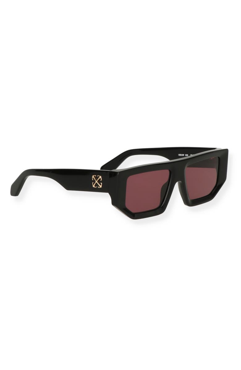 Off-White Vancouver 53mm Square Sunglasses, Alternate, color, Black Burgundy
