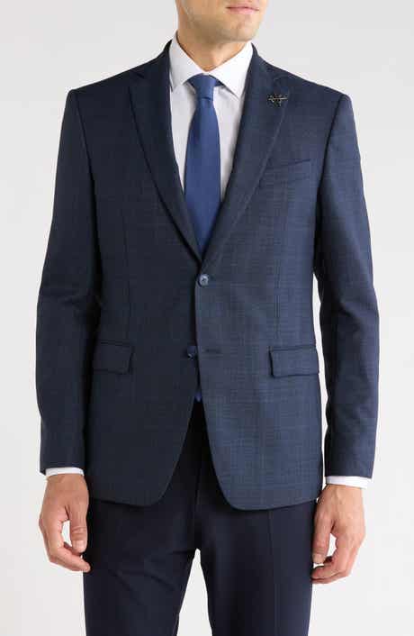 Plaid Wool Blend Sport Coat