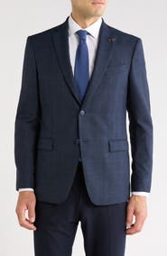 John Varvatos Plaid Wool Blend Sport Coat