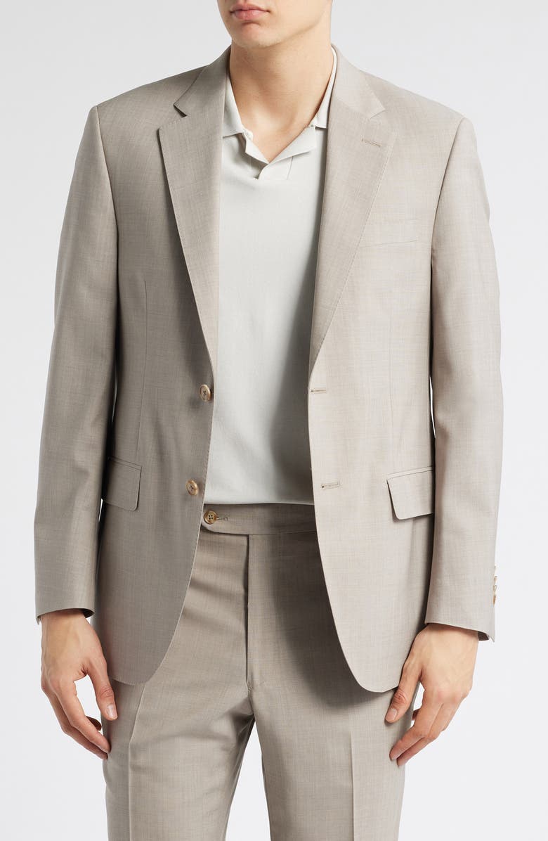 Peter Millar Flynn Classic Fit Stretch Wool Suit, Alternate, color, Tan