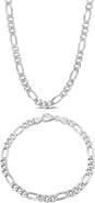 DELMAR Figaro Chain Bracelet & Necklace Set