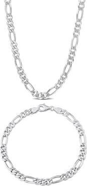 DELMAR Figaro Chain Bracelet & Necklace Set
