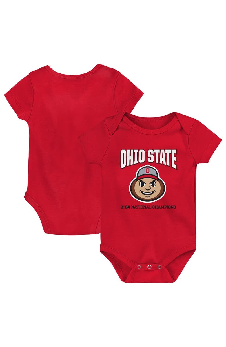 Outerstuff Infant Scarlet Ohio State Buckeyes College Football Playoff 2024 National Champions  Bodysuit, Main, color, 