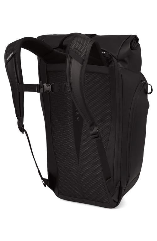 Osprey Transporter 30-liter Roll Top Backpack In Raven Black/black