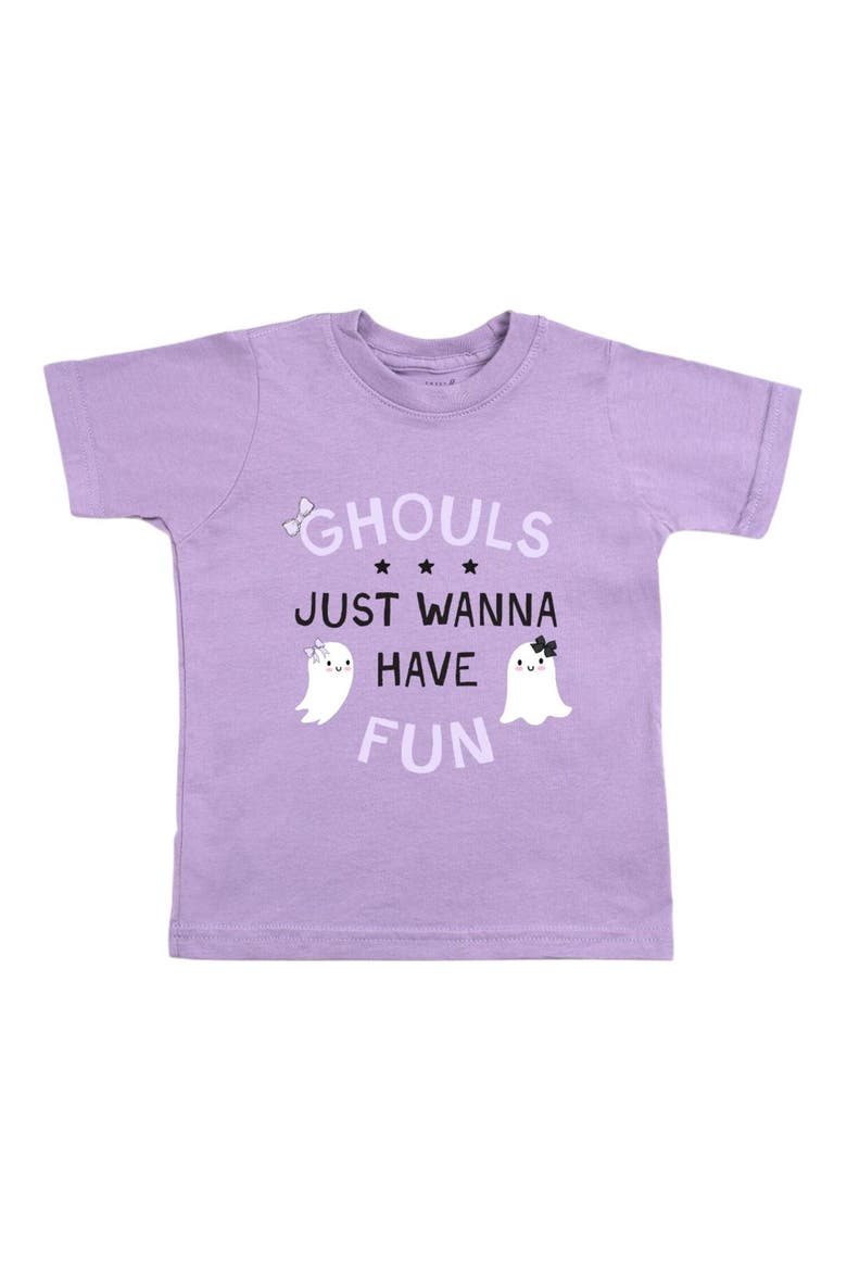 Ghouls Just Wanna Have Fun Halloween Short Sleeve T-Shirt, Main, color, Lavender