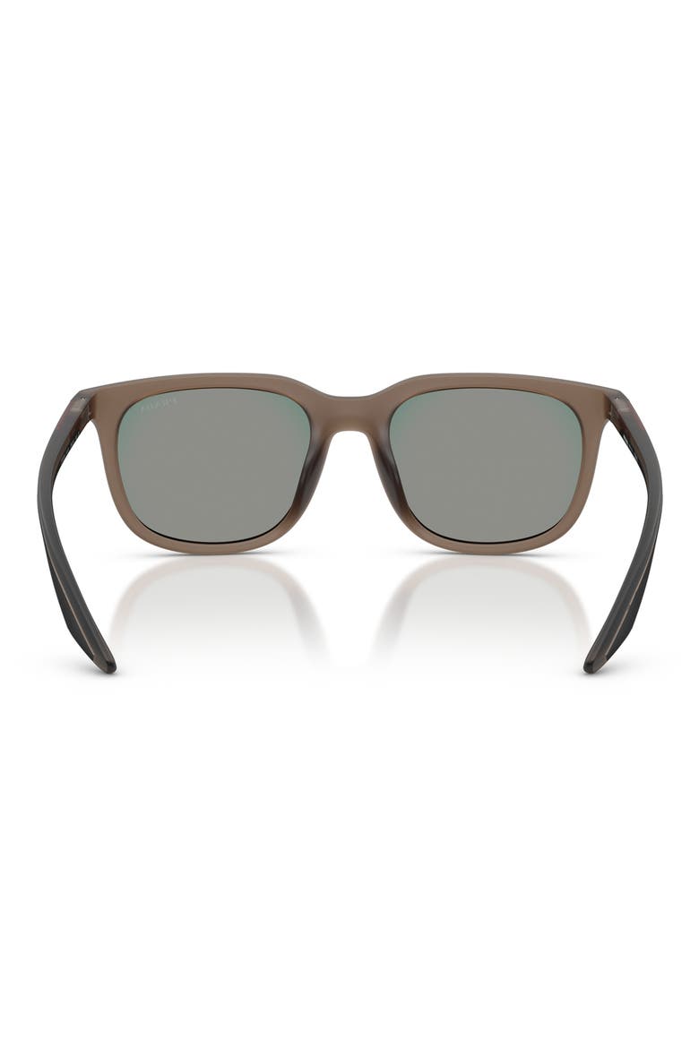 54mm Pillow Sunglasses, Alternate, color, BROWN / DARK GREY BLUE/ RED