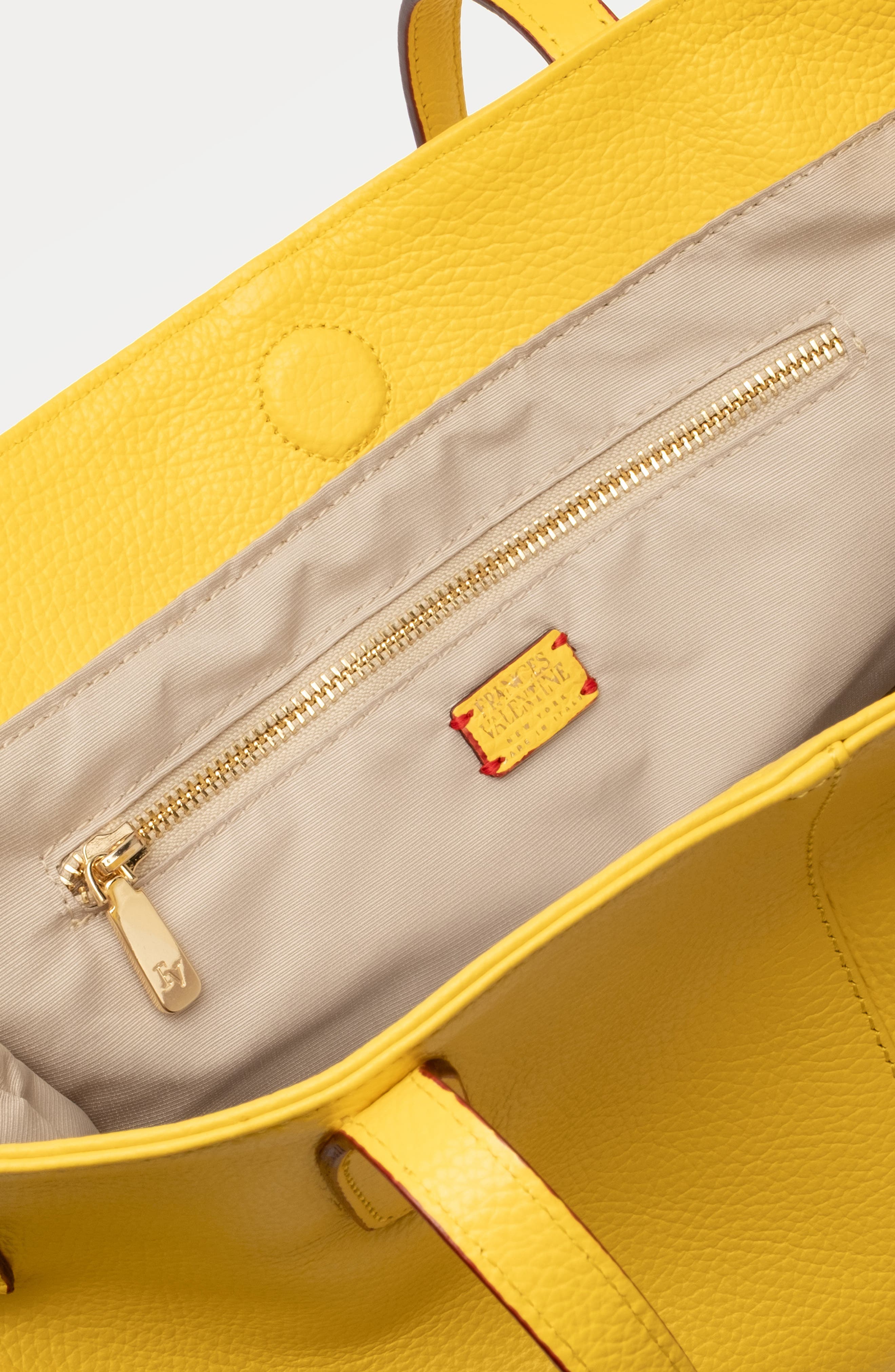 Large Amalie Leather Tote, Alternate, color, CANARY