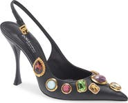 Dolce&Gabbana Cardinale Embellished Slingback Pump