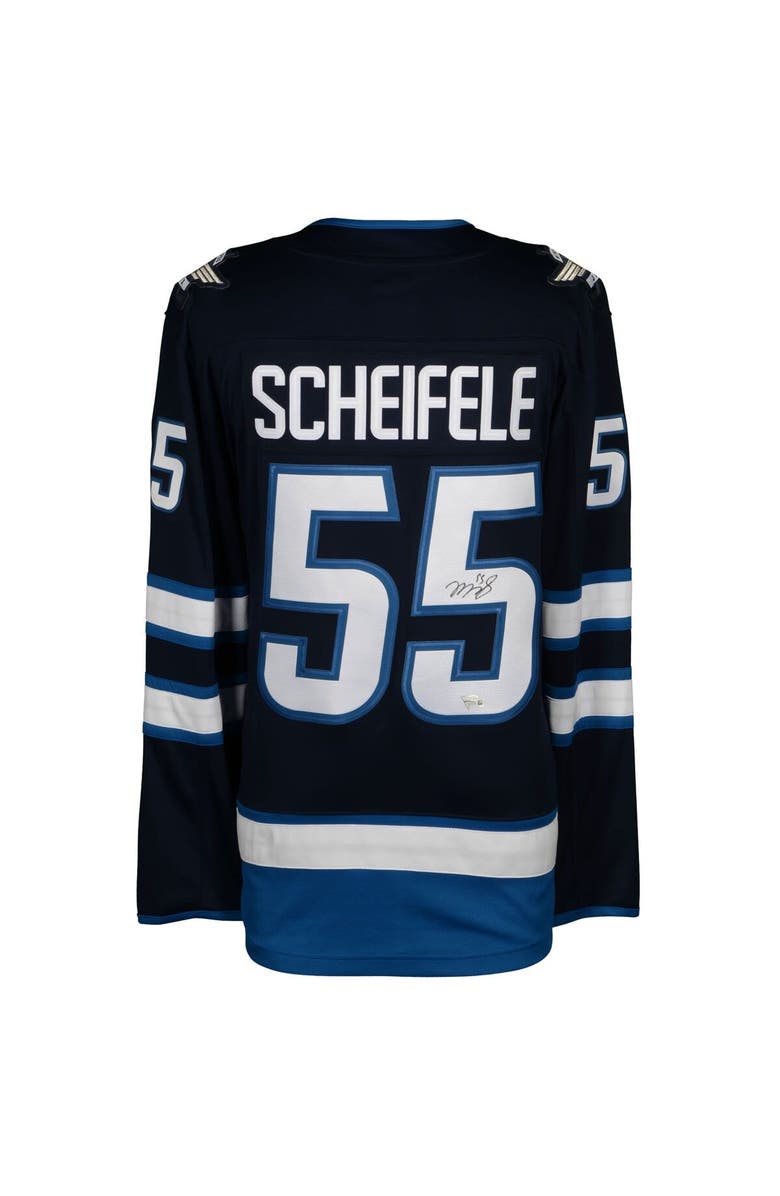 FANATICS AUTHENTIC Mark Scheifele Winnipeg Jets Autographed Navy Fanatics Breakaway Jersey, Alternate, color, 