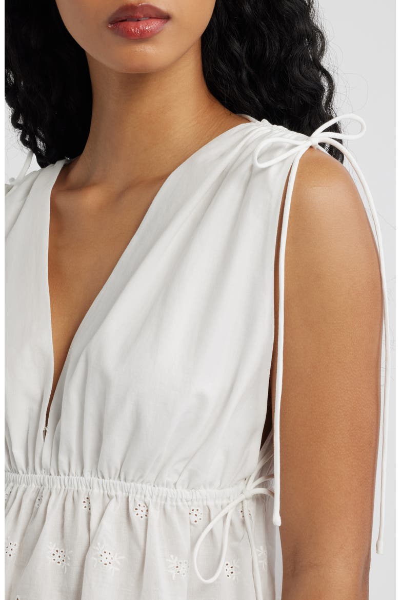 x Hannah Lovey Porter Goldie Cotton Eyelet Top (Nordstrom Exclusive), Alternate, color, IVORY