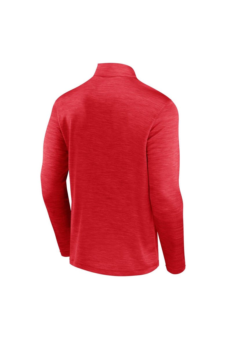 Men's Fanatics Branded Red Wisconsin Badgers Classic Homefield Quarter-Zip Top, Alternate, color, Red