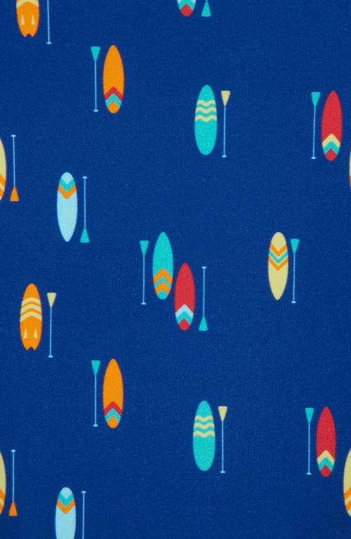 Shop Little Me Surf One-piece Rashguard Swimsuit In Blue