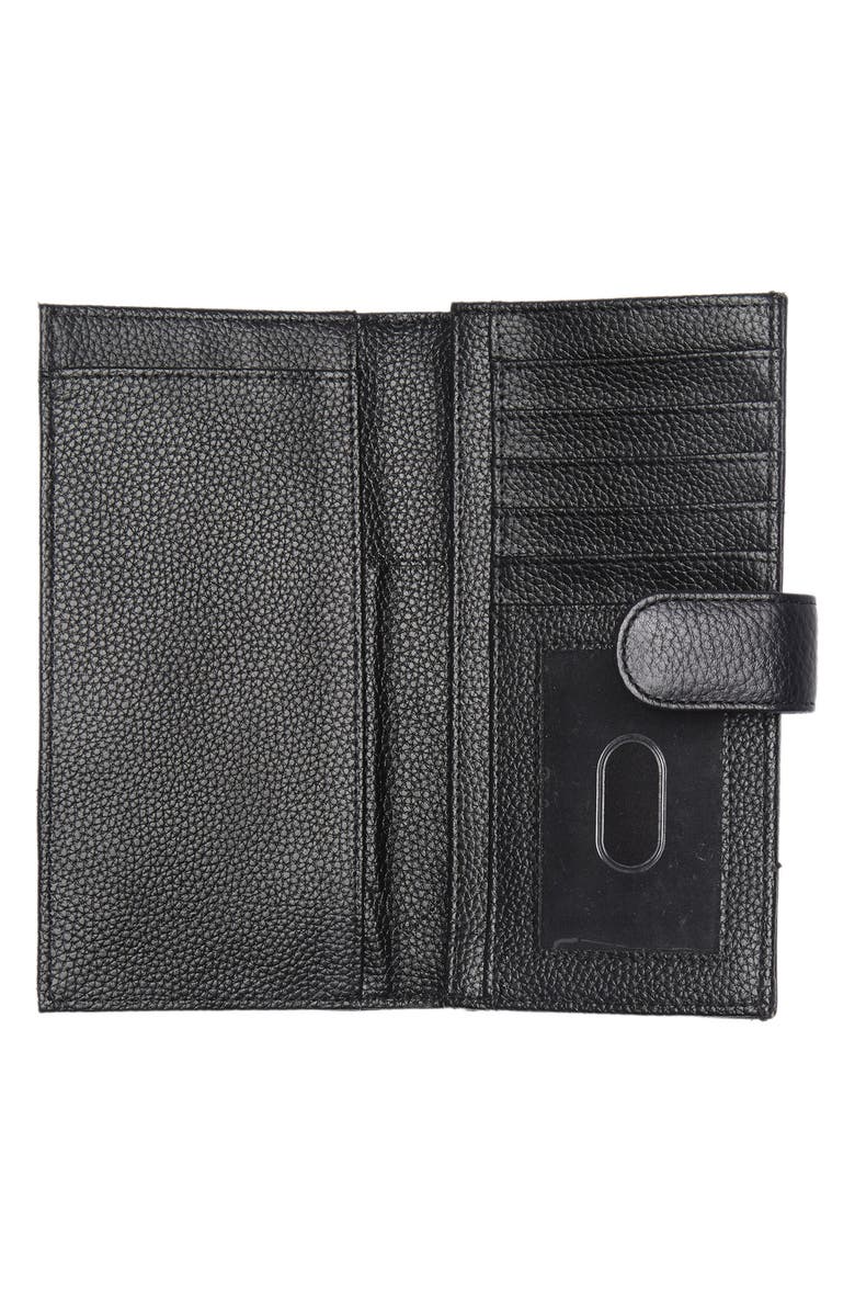 MUNDI SMALL LEATHER GOODS MUNDI Slim Leather Clutch Continental Wallet, Alternate, color, 08N-Black
