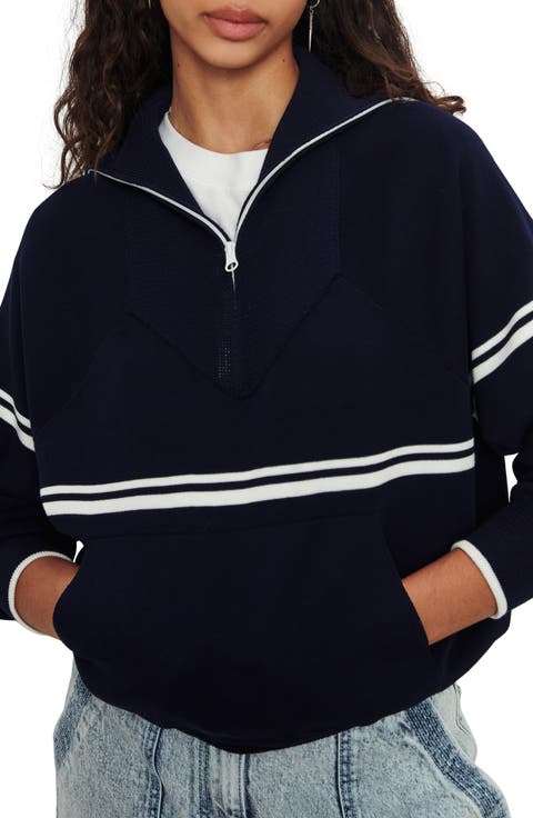 Dylon Half-Zip Cotton Blend Sweater