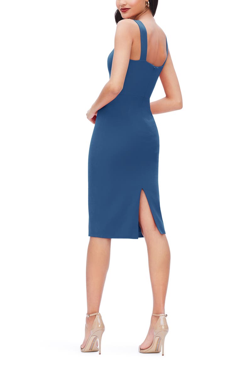 Nicole Sweetheart Neck Cocktail Dress, Alternate, color, PEACOCK BLUE