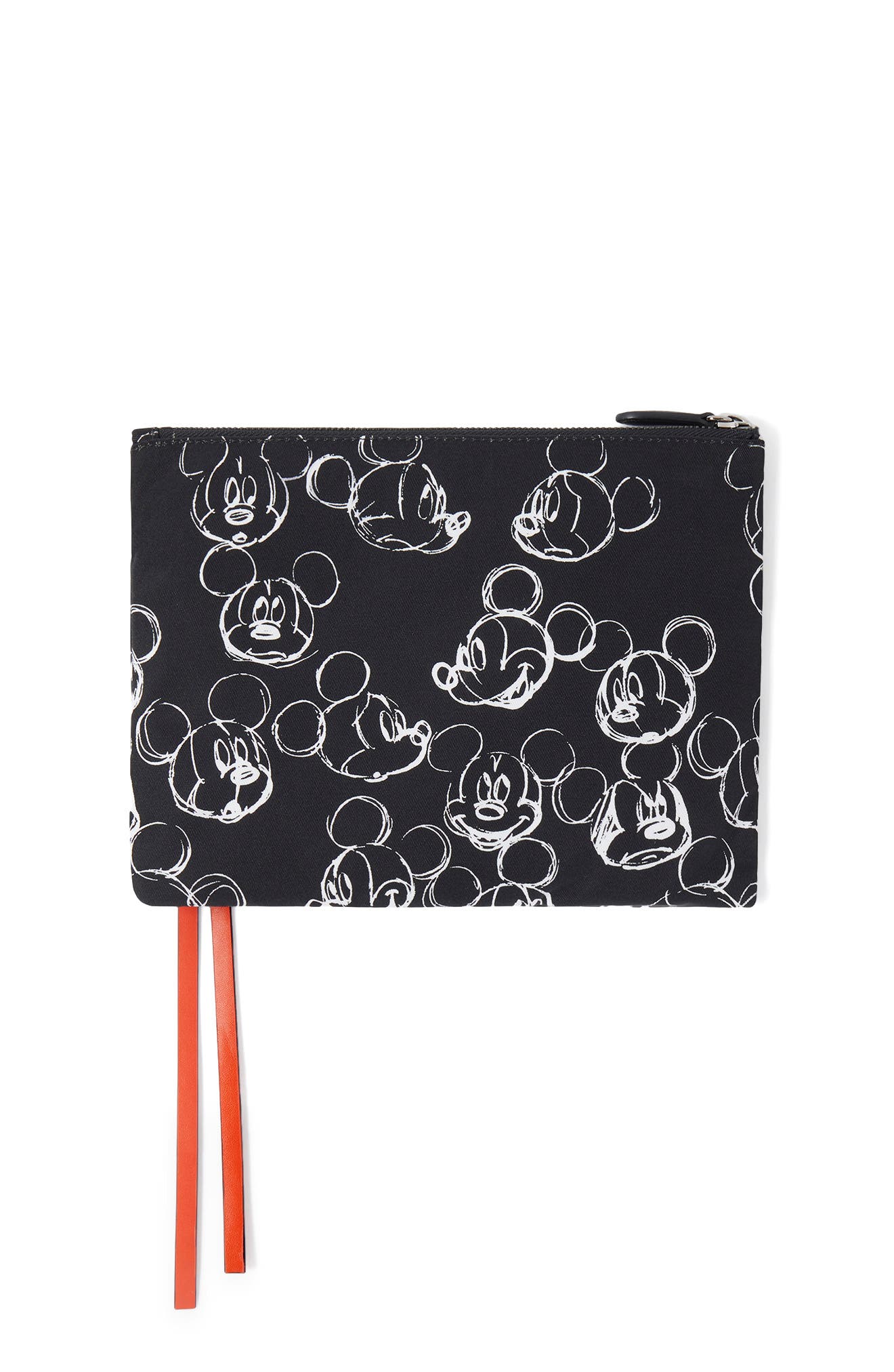 Stella McCartney x Disney Fantasia Mickey Print Pouch, Alternate, color, 1000 Black