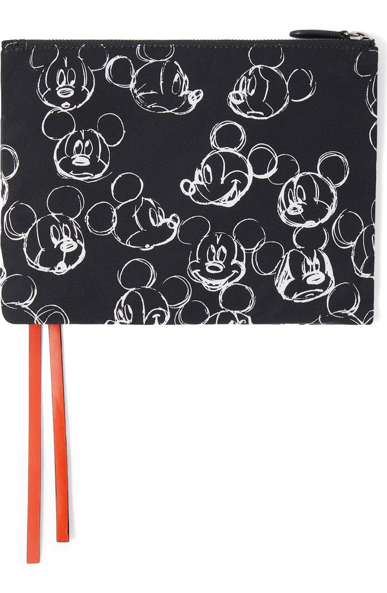 Stella McCartney x Disney Fantasia Mickey Print Pouch, Alternate, color, 1000 Black