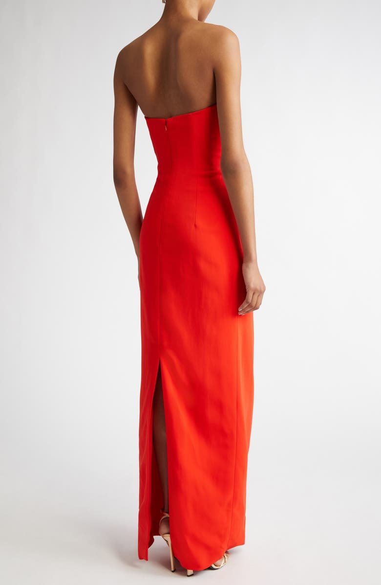 Oscar de la Renta Strapless Plunge Neck Gown, Alternate, color, 