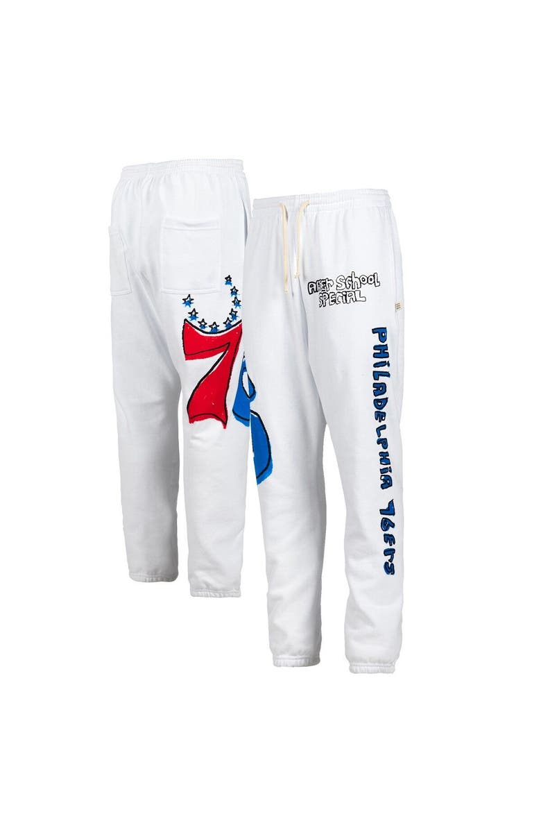 AFTER SCHOOL SPECIAL Men's After School Special White Philadelphia 76ers Sweatpants, Main, color, 