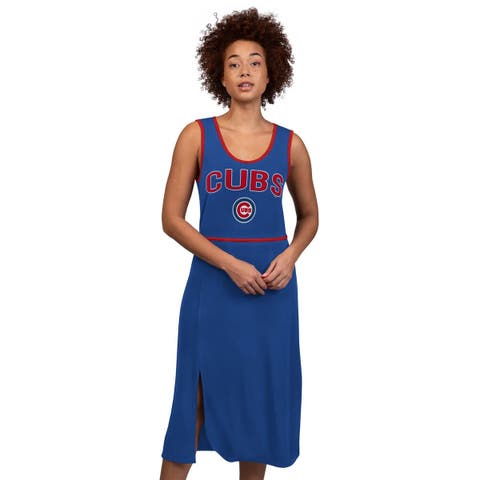 Women's G-III 4Her by Carl Banks Royal Chicago Cubs Center Field Maxi Dress