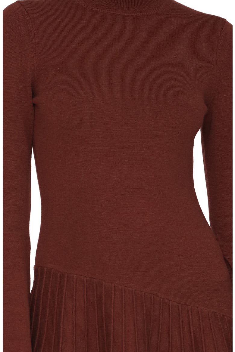 Long Sleeve Sweater Dress, Alternate, color, RUST