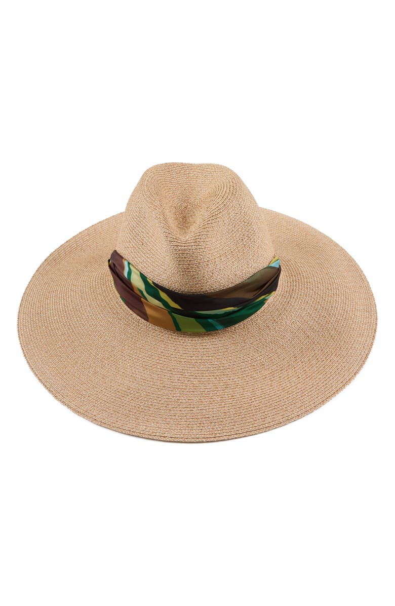 Eugenia Kim Cassidy Packable Straw Fedora, Main, color, 
