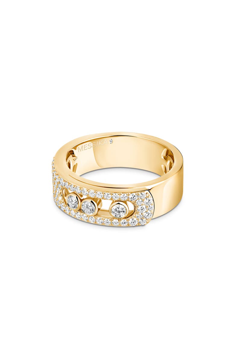 Messika Move Noa Pavé Diamond Band Ring, Alternate, color, Yellow Gold