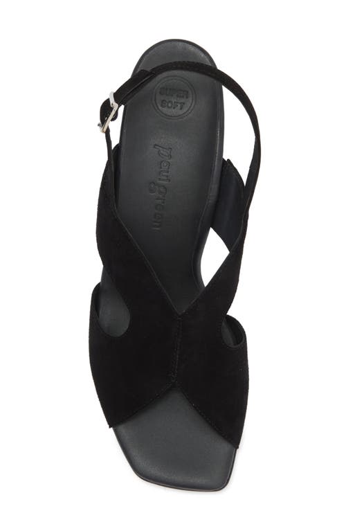 Paul Green Verona Slingback Sandal In Black Suede
