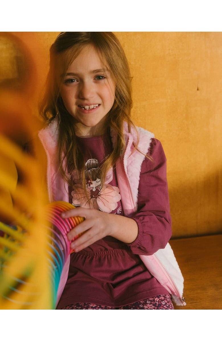 Deux par Deux Little Girl's Faux Fur Vest Multicolor, Alternate, color, 