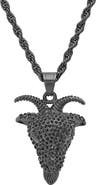 STEELTIME Men's Ram Pendant Rope Chain Necklace