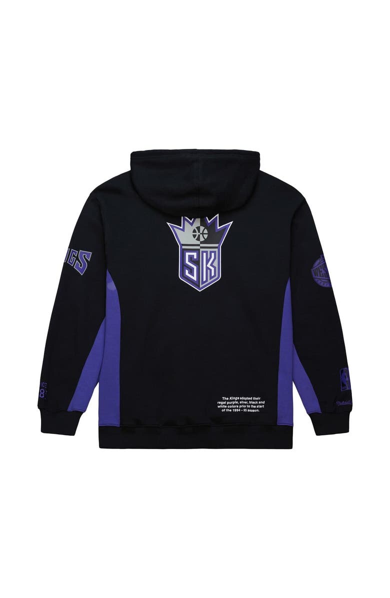 Mitchell & Ness Men's Mitchell & Ness Black Sacramento Kings Hardwood Classics Team Origins Fleece Pullover Hoodie, Alternate, color, Black